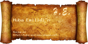 Huba Emilián névjegykártya